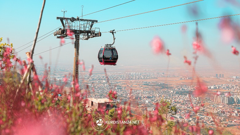 Mount Zawa cable car project in Kurdistan Region’s Duhok province. (Photo: Star Ahmed/Kurdistan 24)
